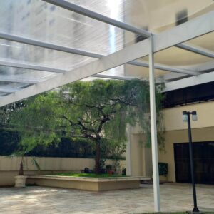 Cobertura área de prédio - Cobertura transparente para eventos prediais em São Paulo e Região Opções Coberturas