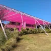 Cobertura para aniversário - Cobertura transparente com tecido sobreposto - Opcoes Coberturas Para Eventos Sao Paulo e Regiao